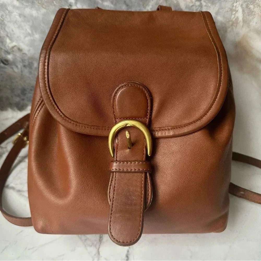 Authentic Vintage Coach Bantam Mini Backpack 4152
British Tan